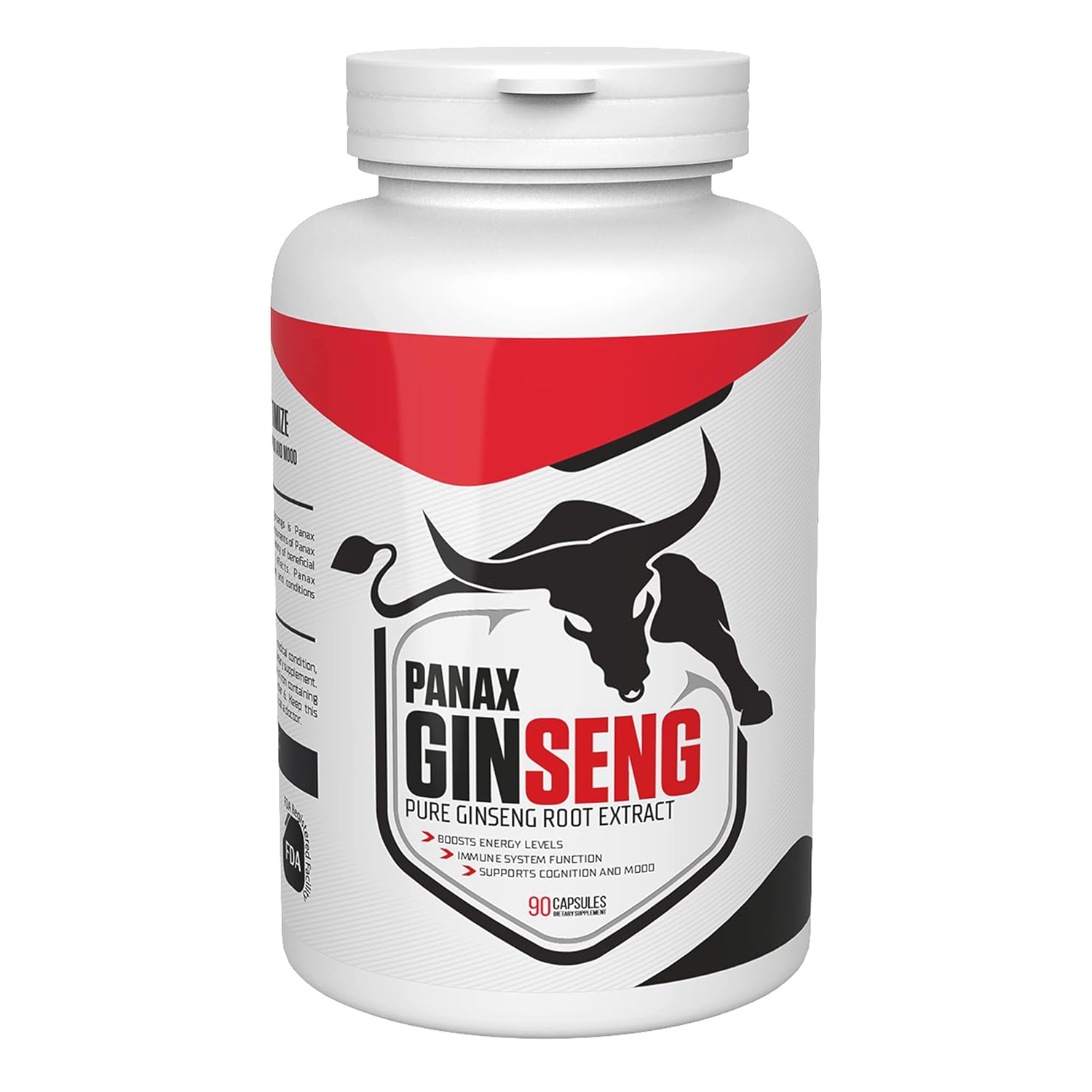 

Bullpharm Panax Ginseng Korean Red Ginseng Root Extract 1200mg | 90 Capsules 150gm 0.3lbs
