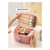 ins corduroy cosmetic bag, high-end cute niche women's storage bag, portable large-capacity cosmetic storage bag