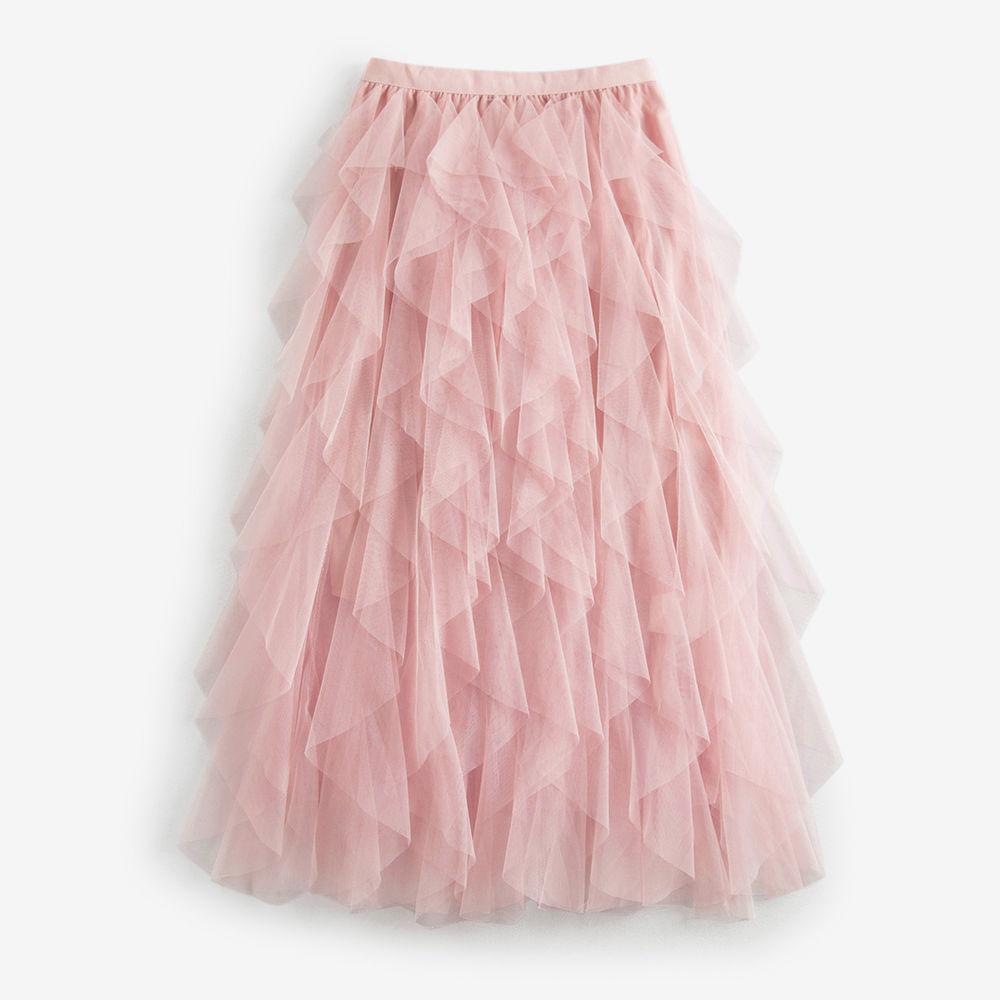 Irregular Tulle Mesh Skirt with Cake Style for Girls