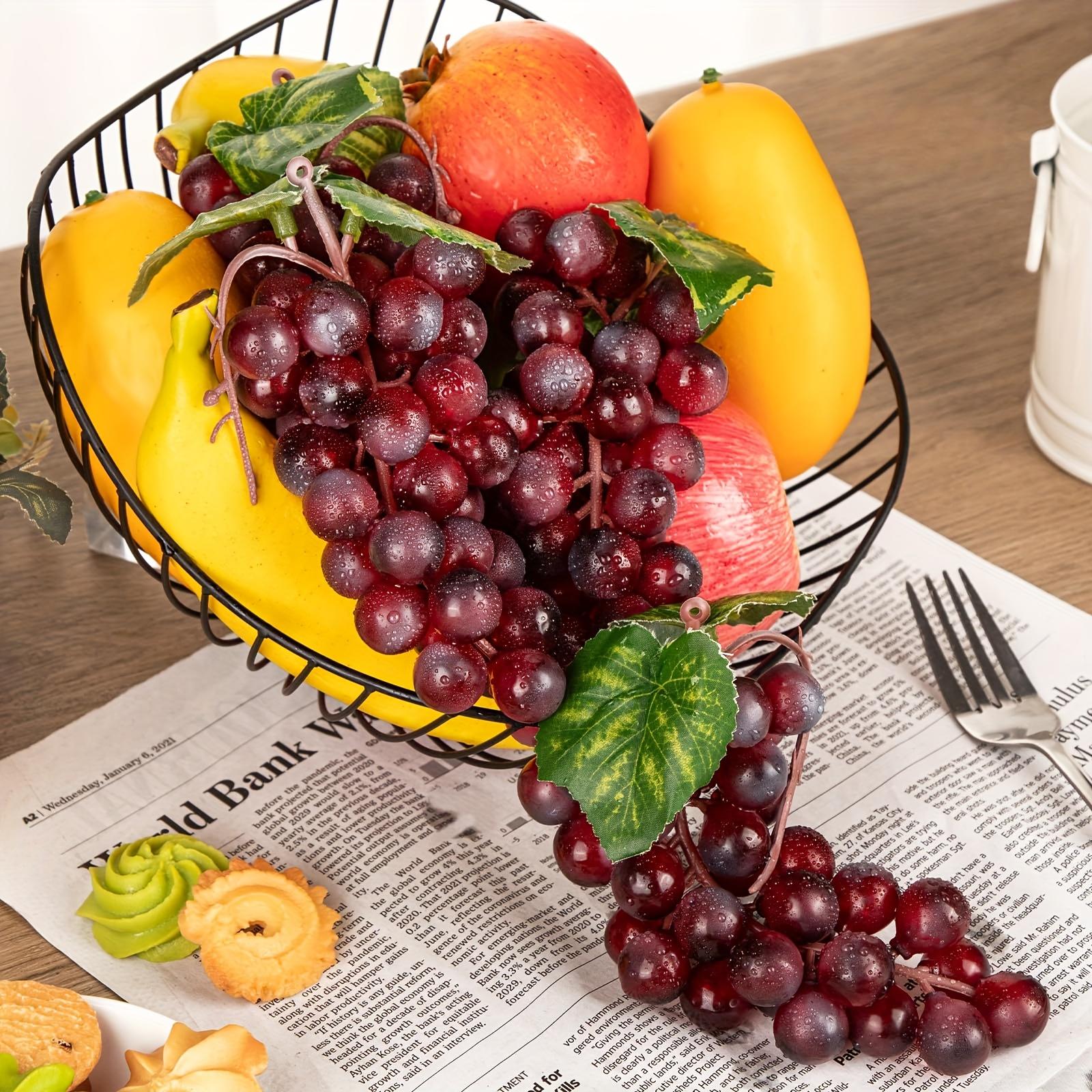 

Пластиковый Искусственный Красный Виноград 4 Грозди (4шт) - Реалистичные искусственные фрукты для фотореквизита, свадьбы, декора для дома, кухни и вечеринки grape