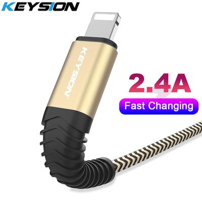 KEYSION Cable de datos USB para iPhone 14 13 12 11 Pro Max Xs max Xr X 8 7 6 plus 6s 5 s plus iPad 2.4A Cable de carga rápida