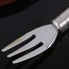 Watermelon Cutter Stainless Steel 2-in-1 Fruit Fork Cutting Tool Double Head Fruit Slicer Portable Watermelon Slicer Kitchen Fruit Cutter Machine
