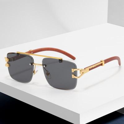 Punk Rimless Square Sunglasses Fashion Women Men Outdoor Sun Glasses Eyewear
