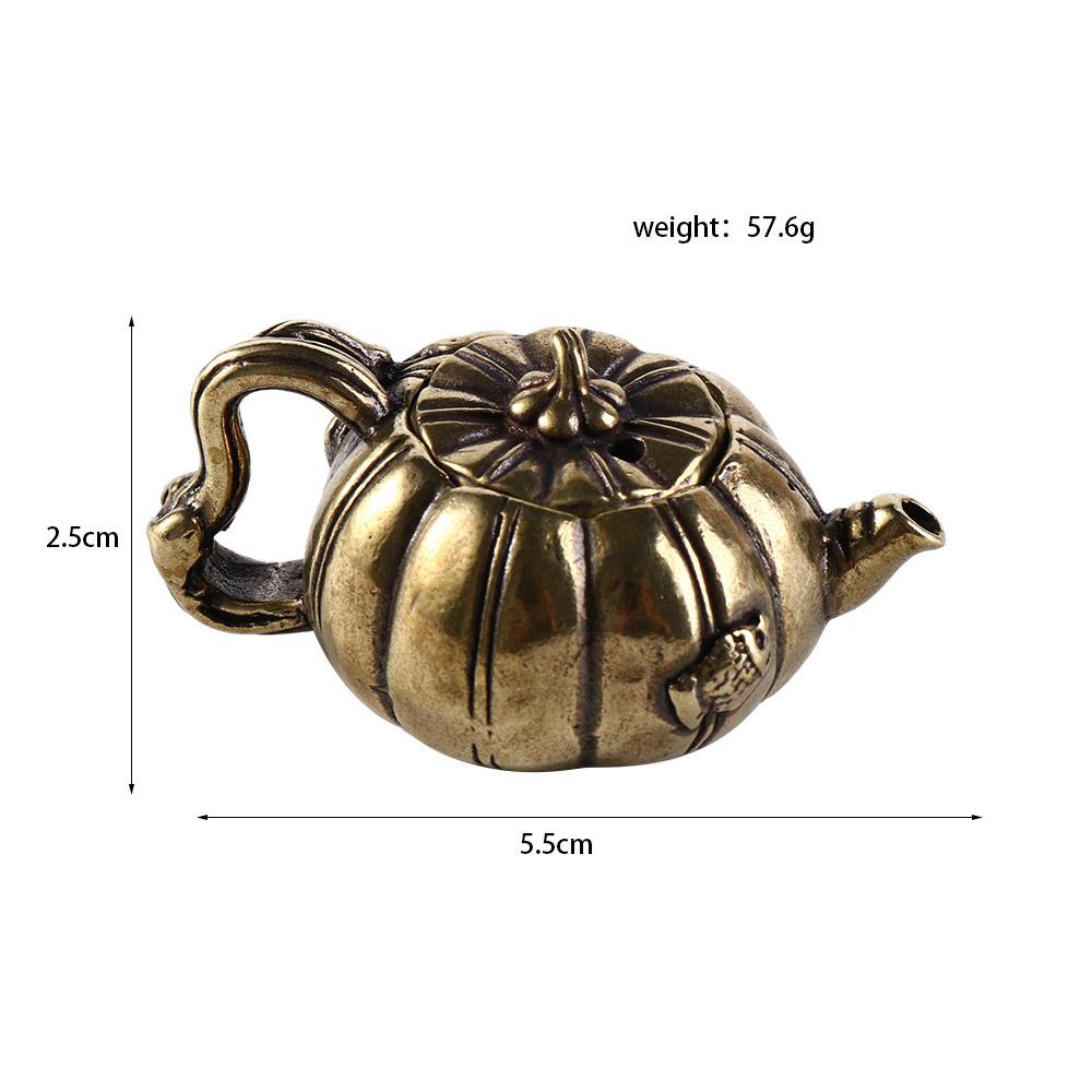 Antique Pumpkin Teapot Pure Copper Copper Teapot Tea Pet Desktop