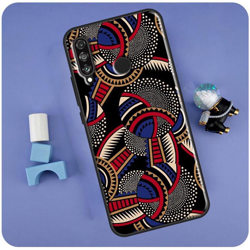 African Wax Print Design For Huawei Nova 10 9 SE 3i 7i 8i 11i 12i Y60 Y61 Y70 Y72 Y73 Y90 Y91 P20 P30 P40 Lite Case