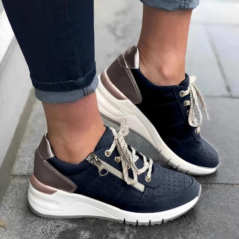 Sneakers Women Light Casual Women's Shoes Sneakers Lace Up Thick Soled Single Shoe