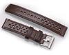 [hemsut H] Genuine Leather Watch Band, Perforated Design, Soft and Flexible, Italian Vegetable Tanned Leather Quick Release Band
