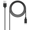 NANO CABLE USB 2.0 Cable Nanocable 10.01.2103/ Usb Male - Usb Type-c Male/ 3m/ Black
