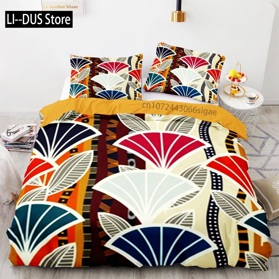 Tribe Bedding Set Single Twin Full Queen King Size Ancient culture Bed Set Aldult Kid Bedroom Duvetcover Sets 3D Anime 012
