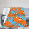 The Amazing World Of Gumballs Soft Warm Blanket  Child Plush Throw Blanket Pattern Couch Chair Flannel Bedspread Sofa Bed Cover