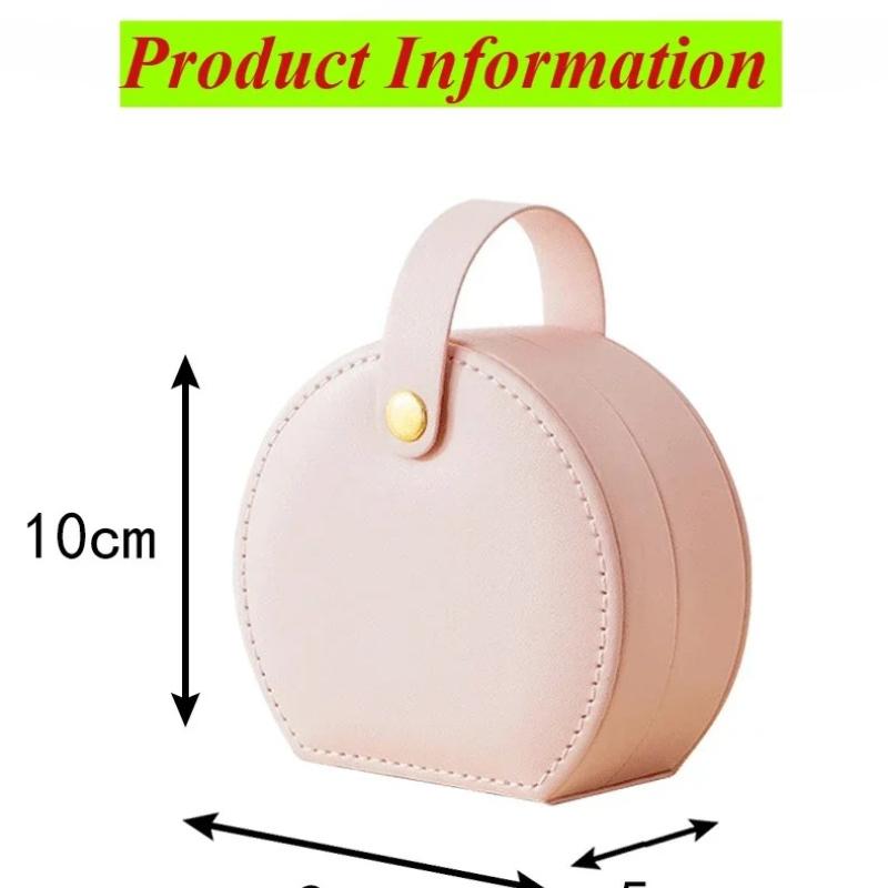 2026 New Necklaces, Rings, PersonalizedGift Semicircular Portable Jewelry Box, Jewelry Storage Box,Used To Store Earrings,Rings
