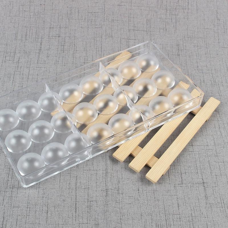 24-Cavity Round Plastic Chocolate Mold Jelly Mold Food Grade Safe Baking Tool For Home And Commercial Use