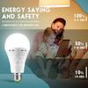 6 Pack Rechargeable Emergency Light Bulbs, Battery Powered Bulb | 6000K Daylight E26 12W 60W Equivalent with 1500mAh for Home Power Outage Camping