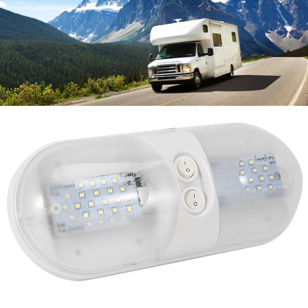 12V 800lm Dome Roof Light LED Oval Ceiling Lamp for Car RV Trailer Camper Boat