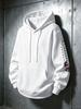 Men's American Flag Sleeve Graphic Hoodie, Patriotic Flag Sleeve Print Pullover Hooded Sweatshirt Casual Long Sleeve Top with Pocket