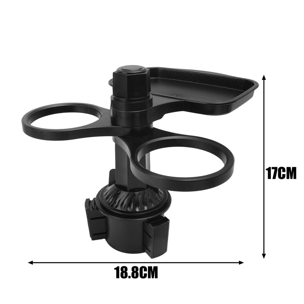 3-in-1 Multi-Functional 360° Rotation Practical Interior Accessorie Car Cup Holder Tray Multi-Purpose Adjustable Cup Holder Base