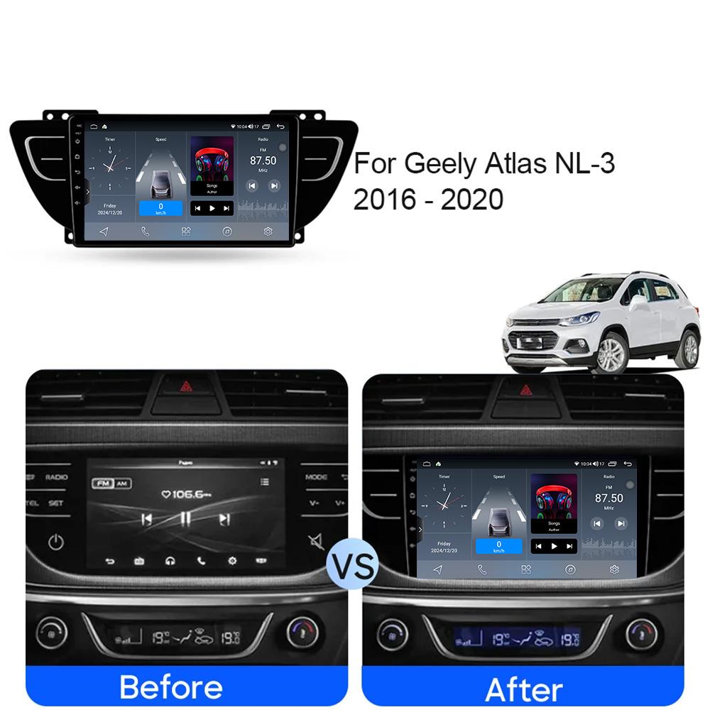 For Geely Atlas NL-3 2016 - 2020 Auto BT Android Screen Car Radio GPS Navigation Multimedia Video Player 5G WIFI DSP No 2din DVD