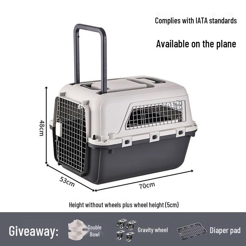 Pet Airline Carrier: Portable, Breathable Travel Cage for Cats and Dogs