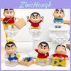 Crayon Shinchan Pvc Figure Set With Blind Box Display For Collectors And Kids