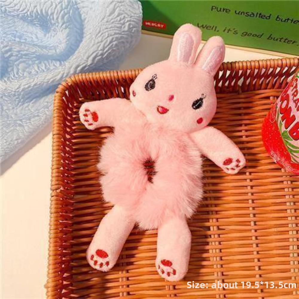 Clothing Women Fashion Plush Hair Tie Cute 3D Animal Tie Hair Head Rope Ponytail Holster