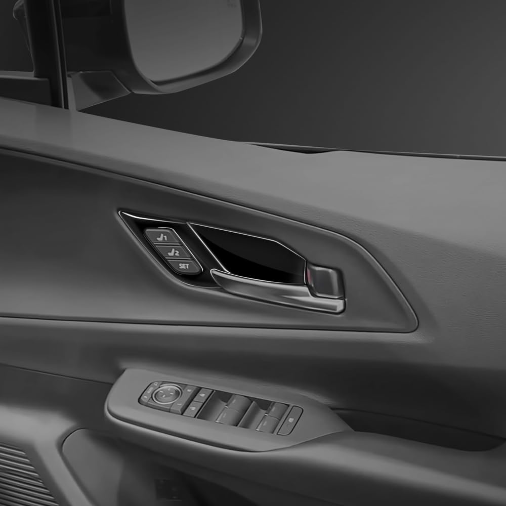 GIKAKU Prius 60 Series Accessory Inside Handle Inner Door Bowl Interior Garnish Parts Panel, Cover, Panel, Dress-Up, (Piano Black)