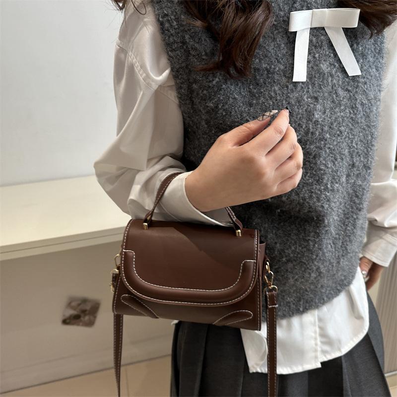 Yogodlns Crossbody Bag PU Leather Solid Color Shoulder Bag for Women Handbag Trendy Satchel Purse for Work Travel
