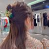 Print Fashion Acetate Sheet Green Hair Ornaments Women Hair Clips Korean Style Hairpins Hair Claws