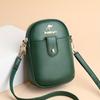 Chic Mini Crossbody Phone Bag for Women - Fashionable Faux Leather with Detachable Strap, Zip Closure, Solid Color
