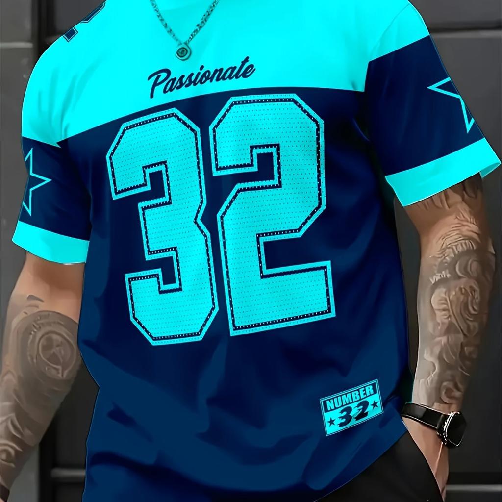 Men's Summer Casual Sports 3D Digital Print T-Shirt