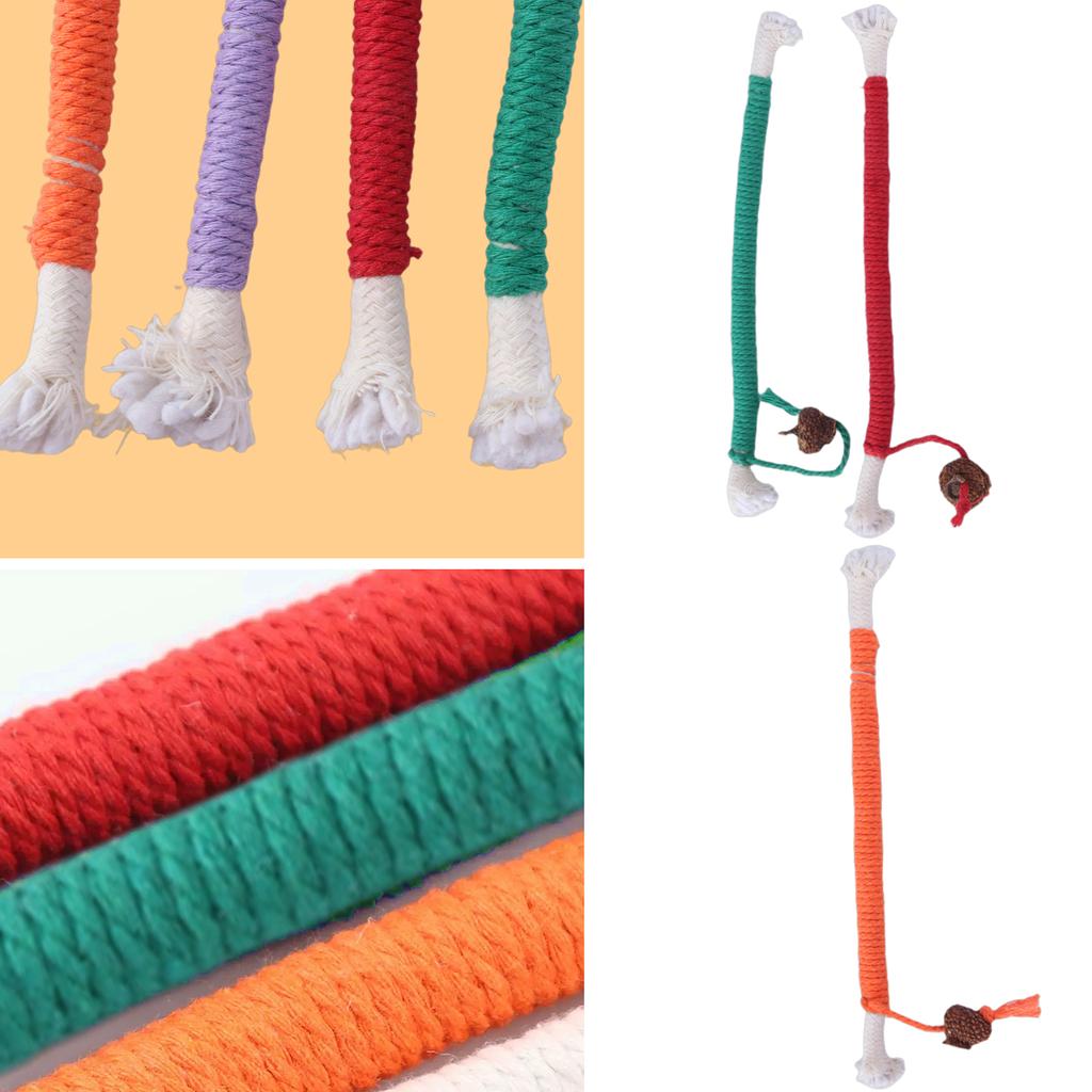 1pc/3PCS Colorful Cats Cotton Rope Toy Chew Resist Toy Funny Interactively Chew Toy for Small Cats Teeth Grinding Tool
