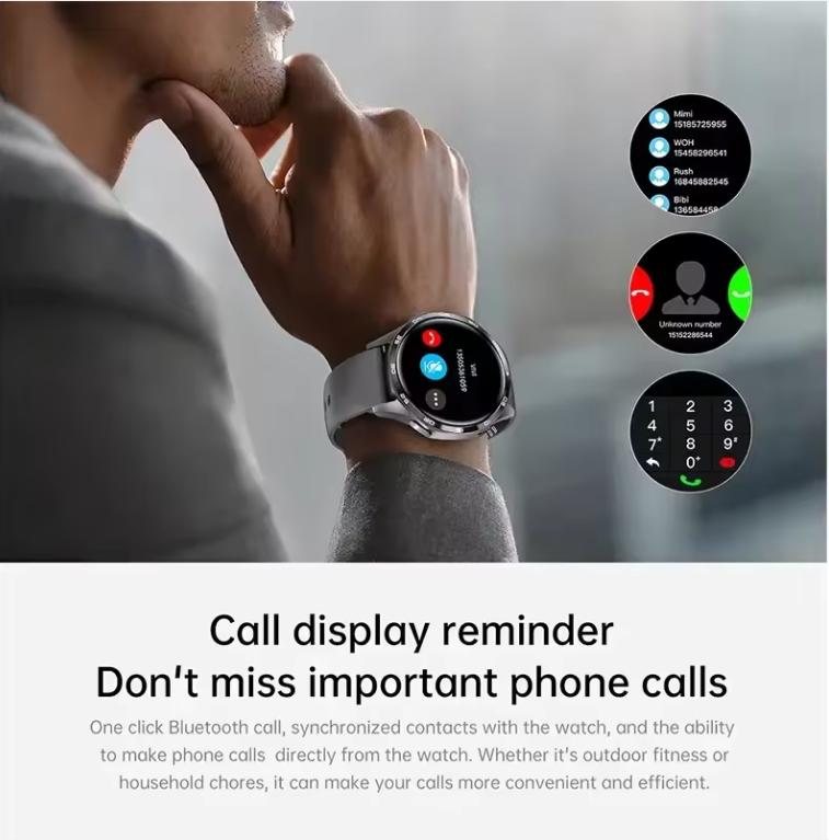Smart Watch NFC GPS Track Bluetooth Call Voice Assistant Watch Compass Heart Rate Waterproof Sports Watches for Men