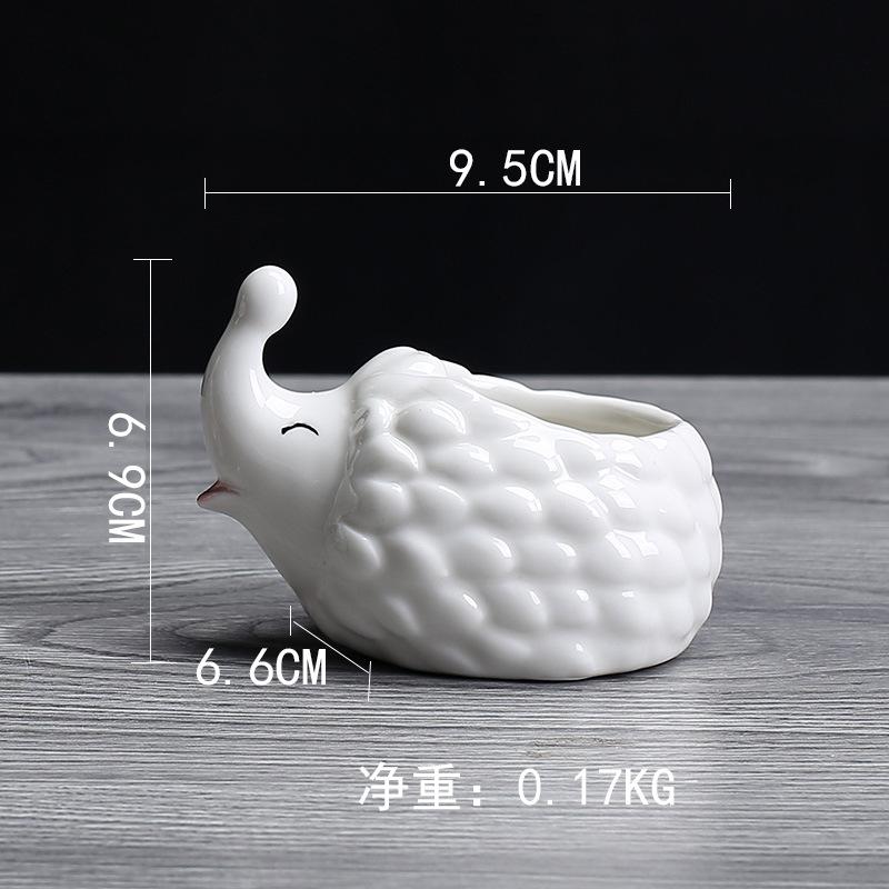 Succulent Ceramic Flower Pot, Gardening Creative Flower Pot With Tray, Korean Office Desktop Potted Ceramic Crafts