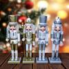 12 Inch Wooden Nutcracker Soldier King Figurine Christmas Decor for Shelve Table