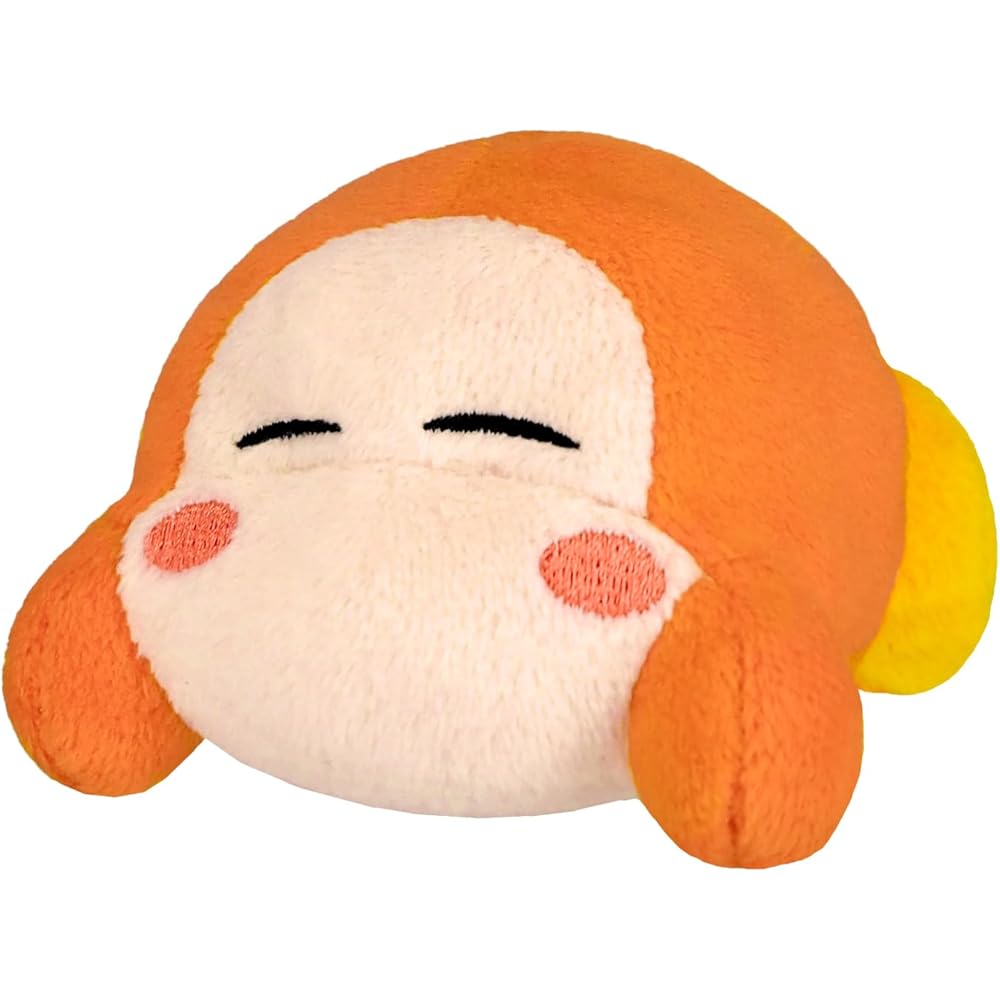 Sanei Boeki Kirby Plush Toy Waddle Dee Sleeping 6x7.5x5cm Soft Stuffed Animal