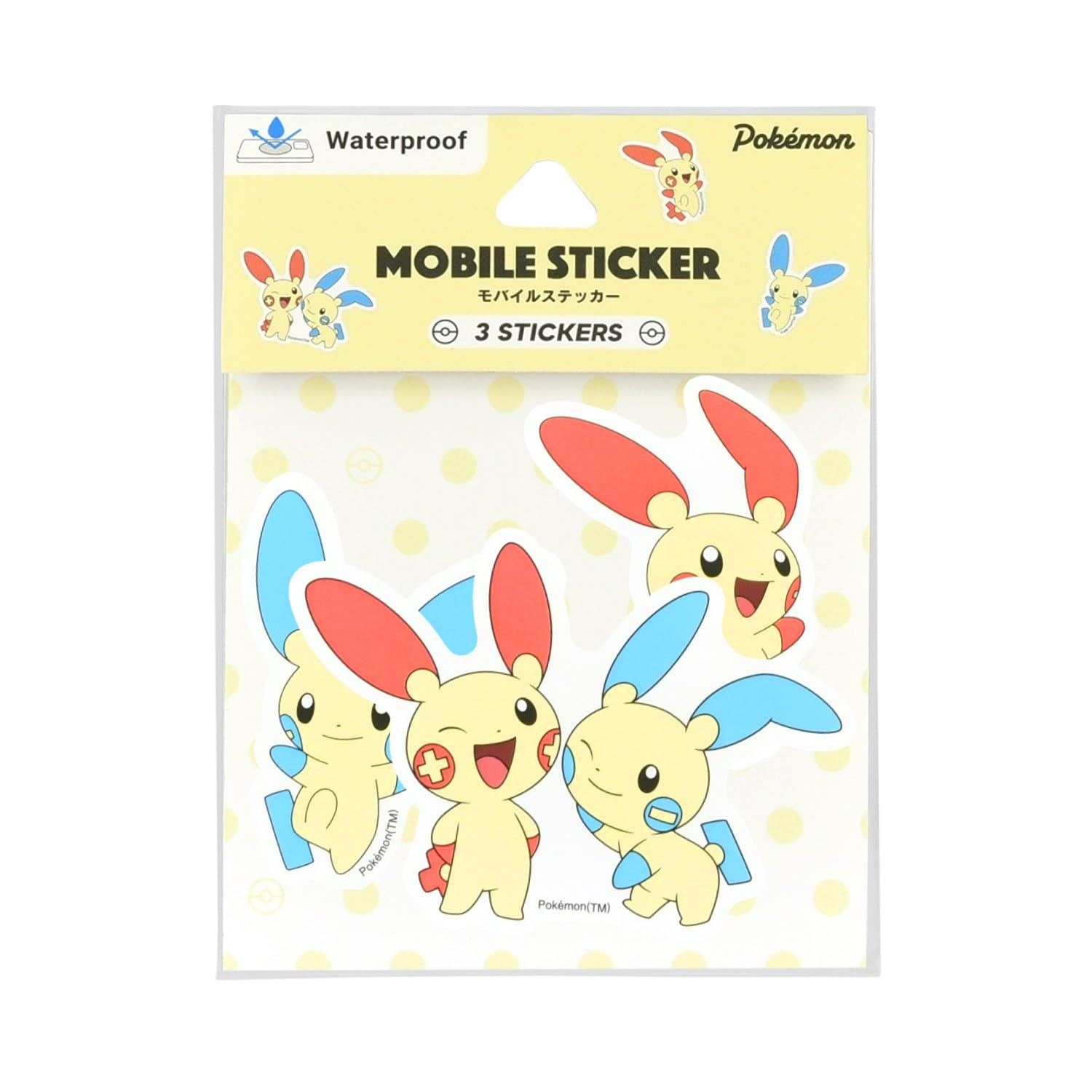 Gourmandies Pokemon Mobile Sticker Plusle Minun & POKE-950D