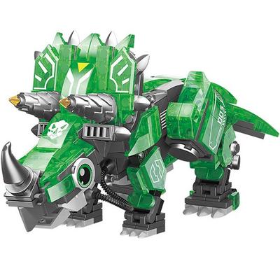 LIN07 Mini bloc dinosaure Robot Tricera DZ4101-2LI, couleurs mélangées, jouets populaires coréens