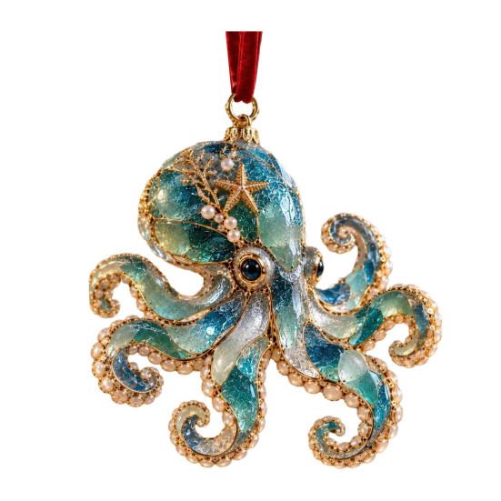Gastgeschenke für Festivals Meerglas-Weihnachtsdekoration, Küsten-Schildkröte Walhai Oktopus Bürodekorationen Baumbehang, Meeresinspiriert