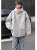 Autumn Men's Space Cotton Hooded Heavyweight Hoodie: Versatile Solid Color Jacket for Couples - Suitable for Spring and Autumn.
