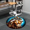 1pc Lion Head Chair Carpet for Office Non-Slip Mat for Office - Decorative Floor Mat  yy251030218