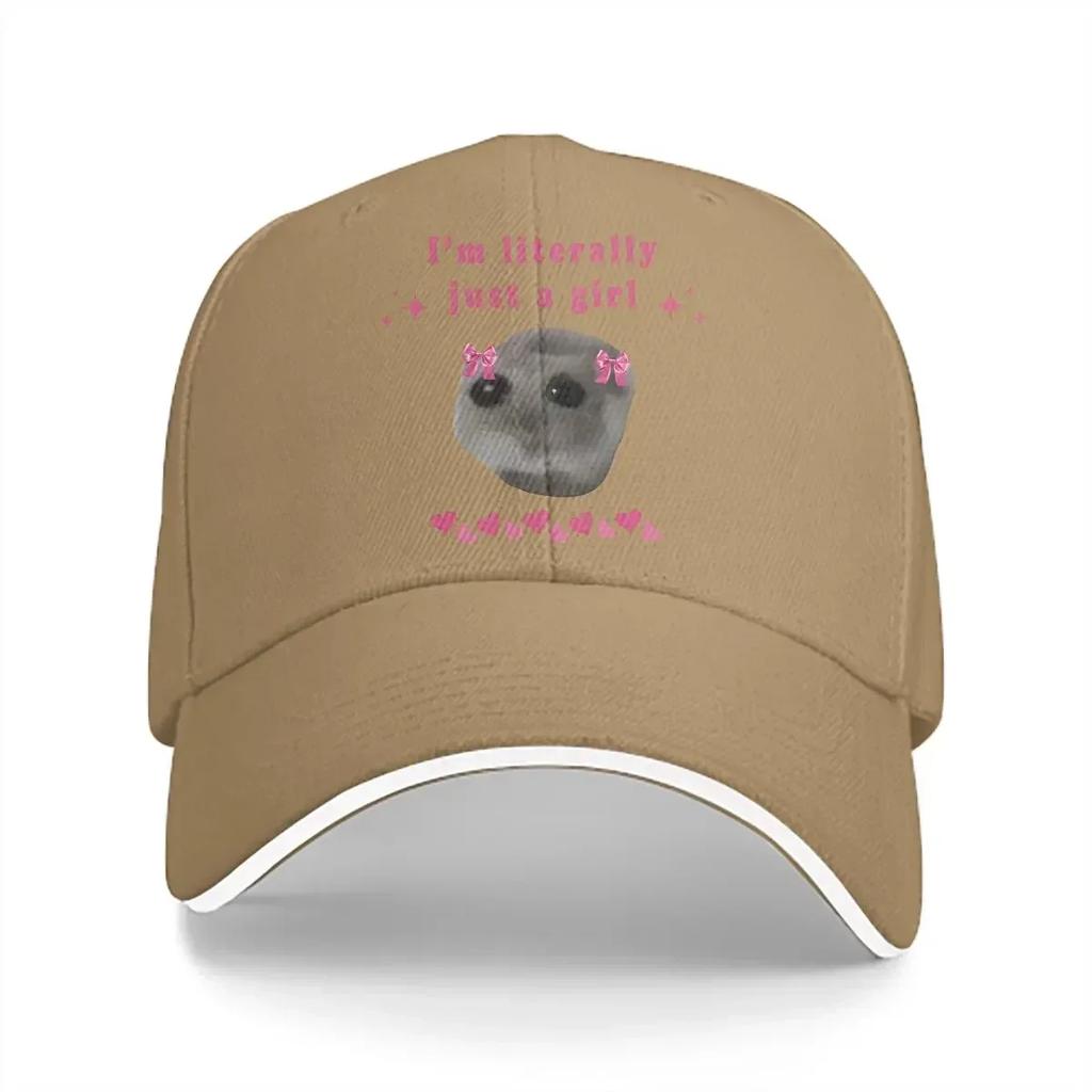 Im Just A Girl Baseball Caps Peaked Cap Sad Hamster Sun Shade Hats for Men Women