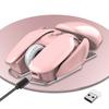 HXSJ Wireless Mouse 2.4Ghz 4 Button Rechargeable Photoelectric 1600Dpi Silent MousePink