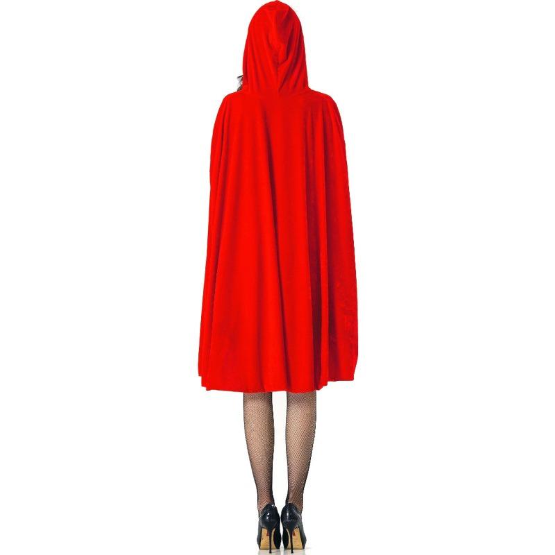 Premium, Thickened, Halloween Cloak Little Red Riding Hood Princess Dress Costume, Fairy Tale Prom Queen Dress