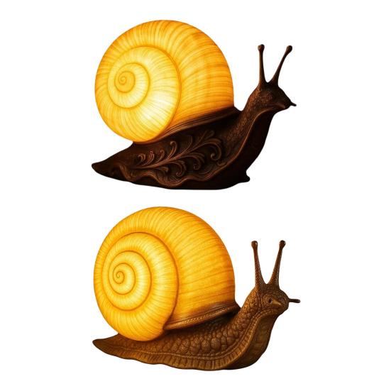 Halloweenská noční lampička šnek Vintage vyřezávaná simulační socha šneka z pryskyřice Stolní světlo Sváteční párty Domov Kancelář Ložnice Dekorativní lampa šnek