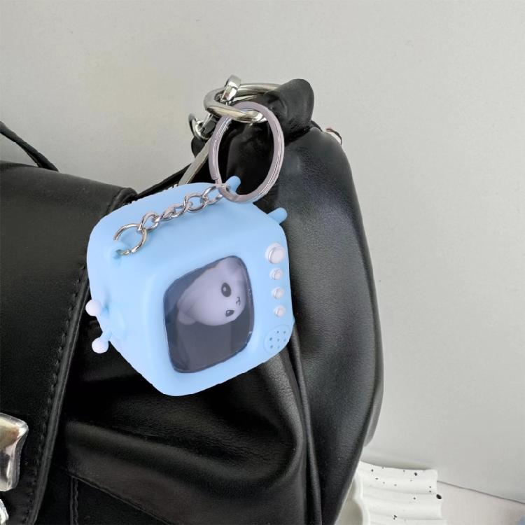 Novelty Television Keychain Glowing Doll Backpack Hanging Decoration For Night Visibility Camping Gear Kids Room