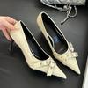 Fashion Elegant Patent Leather Metal Belt Buckle Designer Women Pumps Sexy Pointed Toe Thin High Heels High Quality Mary Jane Mules Shoe