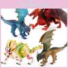 Realistic Pvc Ancient Mythical Beast Dragon Model Vibrant Lava Dragon Figurine
