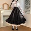 Brown Ruffled High Waisted Long Victorian Skirt Steampunk Skirts Womens Party Wear Gothic Vintage Clothes Medieval Costume Sexy