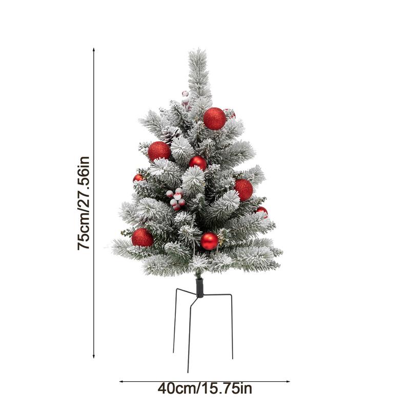 Christmas Yard Christmas Tree 2.5FT with 8 Modes Multicolor Garden Pile Light Battery Powered for Home Holiday Decoration