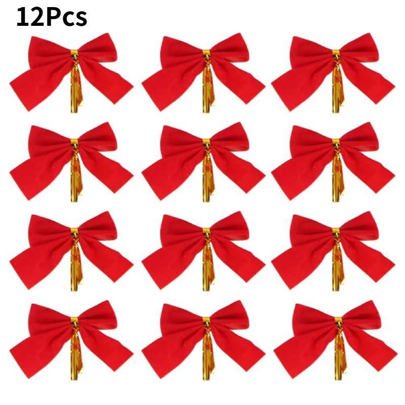

Christmas Trees Bow Decorations Fashions Simples Holidays Dress Supplies Up красный