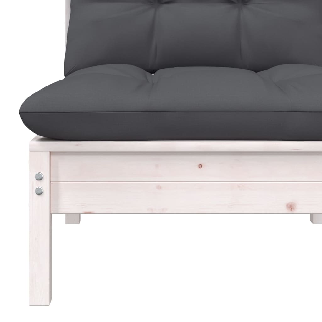 Vidaxl 5-Cz. Garden Lounge Set, With Cushions, Pine